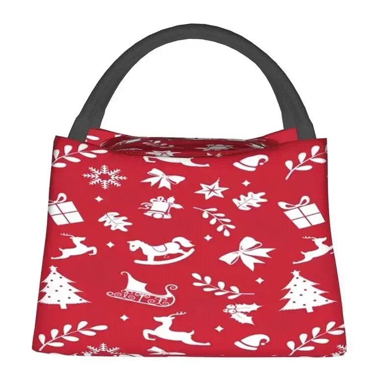 Custom Christmas Snowflake Lunch Bags Men Women Cooler Warm Insulated Lunch Box for Office Travel Thermal Bags lunchbag