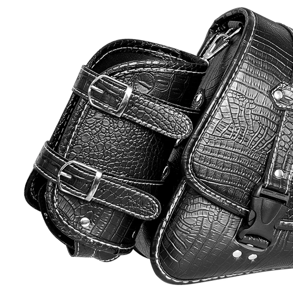 

Боковая сумка-кофр из искусственной кожи для мотоциклов Sportster XL883L XL1200, Honda Rebel CMX 500 300 1100, дорожная сумка для багажа