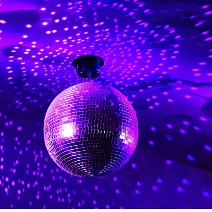 10-25cm Mirror Disco Balls Silver Home Decorative Ornaments Hanging Shiny Reflective Rotating Decor for Christmas Birthday Party