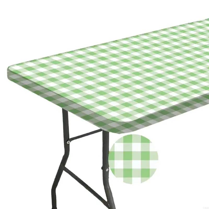 2025 New Sturdy Check Pattern Tablecloth Tear Resistant Easy Cleaning For Kitchen Restaurant Event