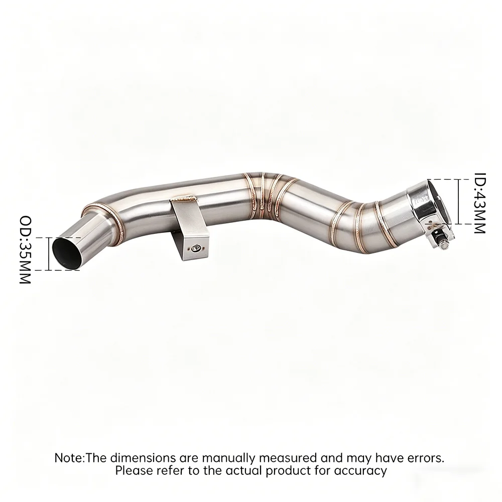 For TRK502 TRK 502 502C 502X 2016-2018 Pit Bike Middle Link Pipe Exhaust Motorcycle Stainless Steel Muffler