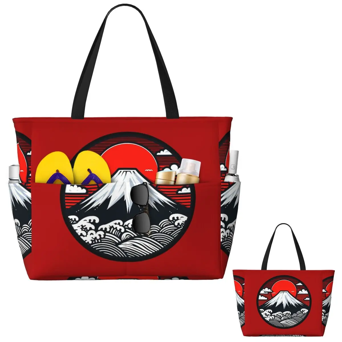 Mont Fuji y la gran ola de Kanagawa, bolso de mano para playa, deporte, gimnasio, Yoga, bolso de mano grande, bolso de viaje para mujer, bolso de Fitness