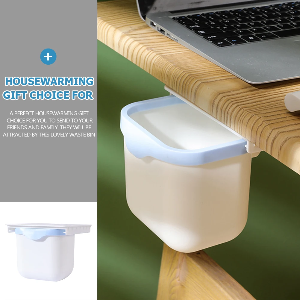 

Drawer Type Waste Bin Under Table Small Plastic Garbage Basket Trash Can Household Container Environmentally Friendly Simple