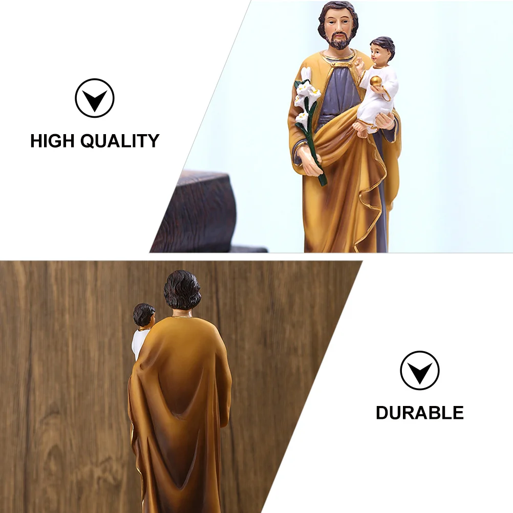 

1Pcs Statue Religious Ornament Resin Christian Gift Home Desktop Adornment Office Decoration Church Decor