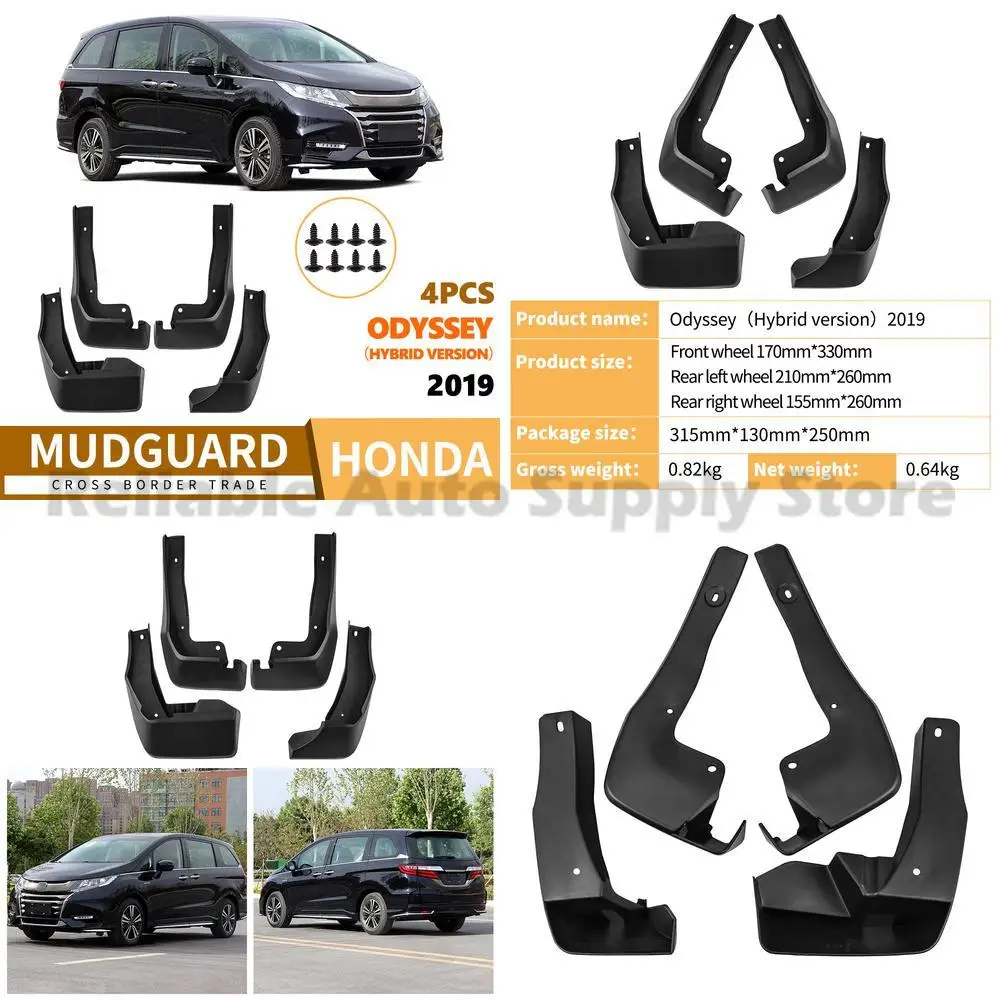 For Honda Odyssey 2019 Hybrid Mudguard Trim Front and Rear Car Accessories Premium Quality Durable Design Perfect Fit