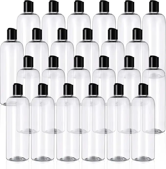 

100 шт., 30/50/60/100 мл, многоразовая прозрачная пластиковая бутылка с черной крышкой диска, дезинфицирующая вода, косметический дозатор, бутылка