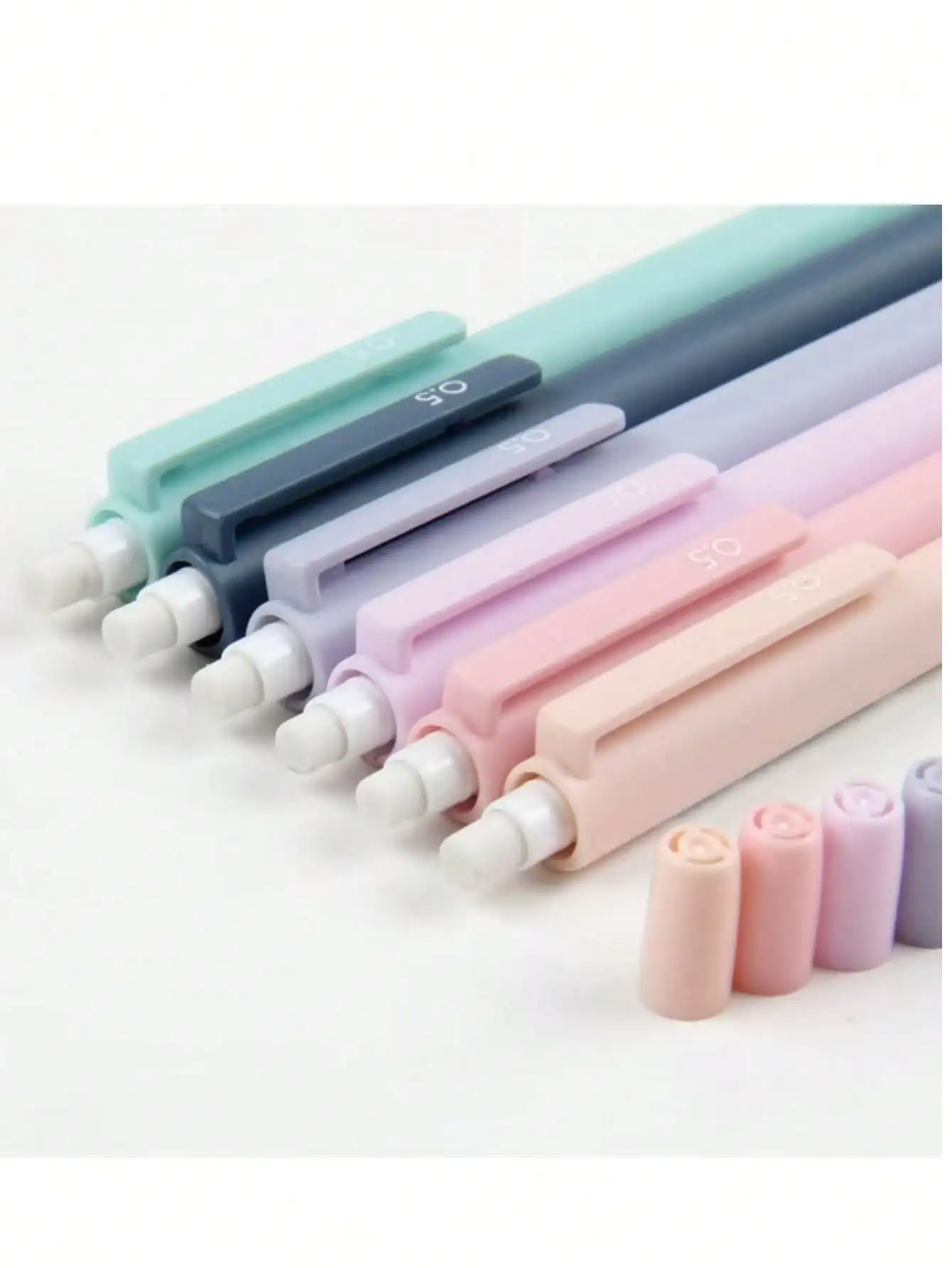 10/5pcs Colorful Mechanical Pencil Set, 0.7mm Lead, Solid Color Minimalist Design, Plastic Mechanical Pencil, Student And Office Supplies, Back To School Essential SS260725171448331715745
