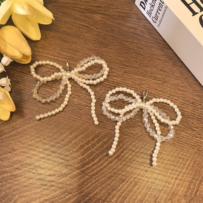 12PCS Elegant shoelace Charm with Pearl Bow DIY  Fashion Removable Shoe Charms for Women Shoe Decoration for Parties Gifts