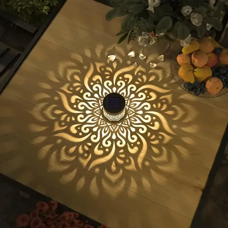 Solar Hollow Exterior Wall Light Waterproof Outdoor Front Door Courtyard Christmas Halloween Decoration Lamp