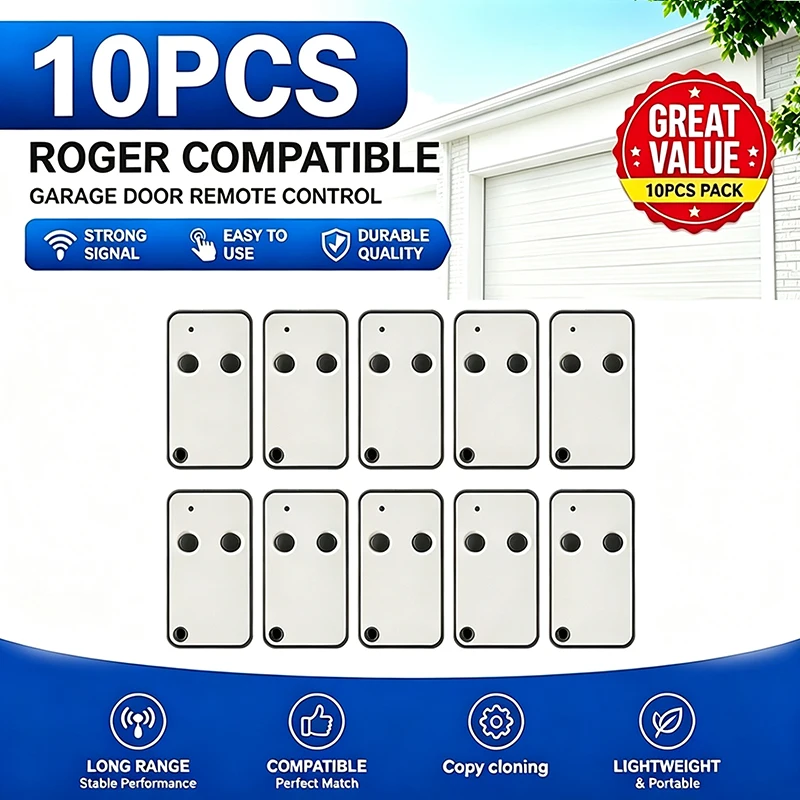 lot-de-10-telecommandes-roger-pour-portail-et-garage-433-mhz-compatibles-avec-les-modeles-roger-e80-tx52r-tx54r-h80-m80-tx1-tx10-et-tx22-Emetteur-manuel-inclus