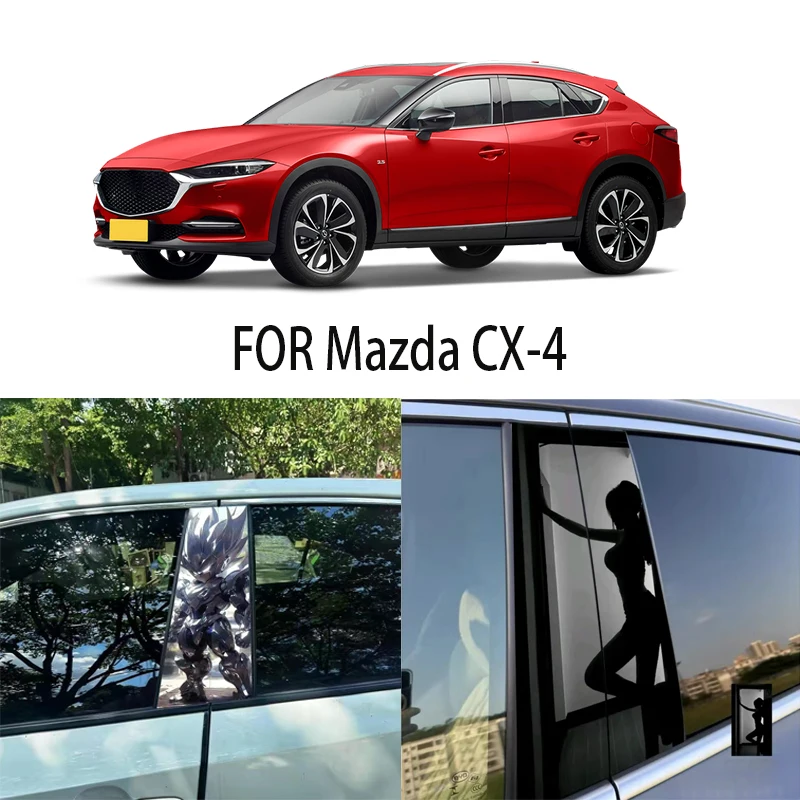 

Door Window Decoration Trims Pillar Posts Stickers Auto Styling For Mazda CX-4 Car accessories