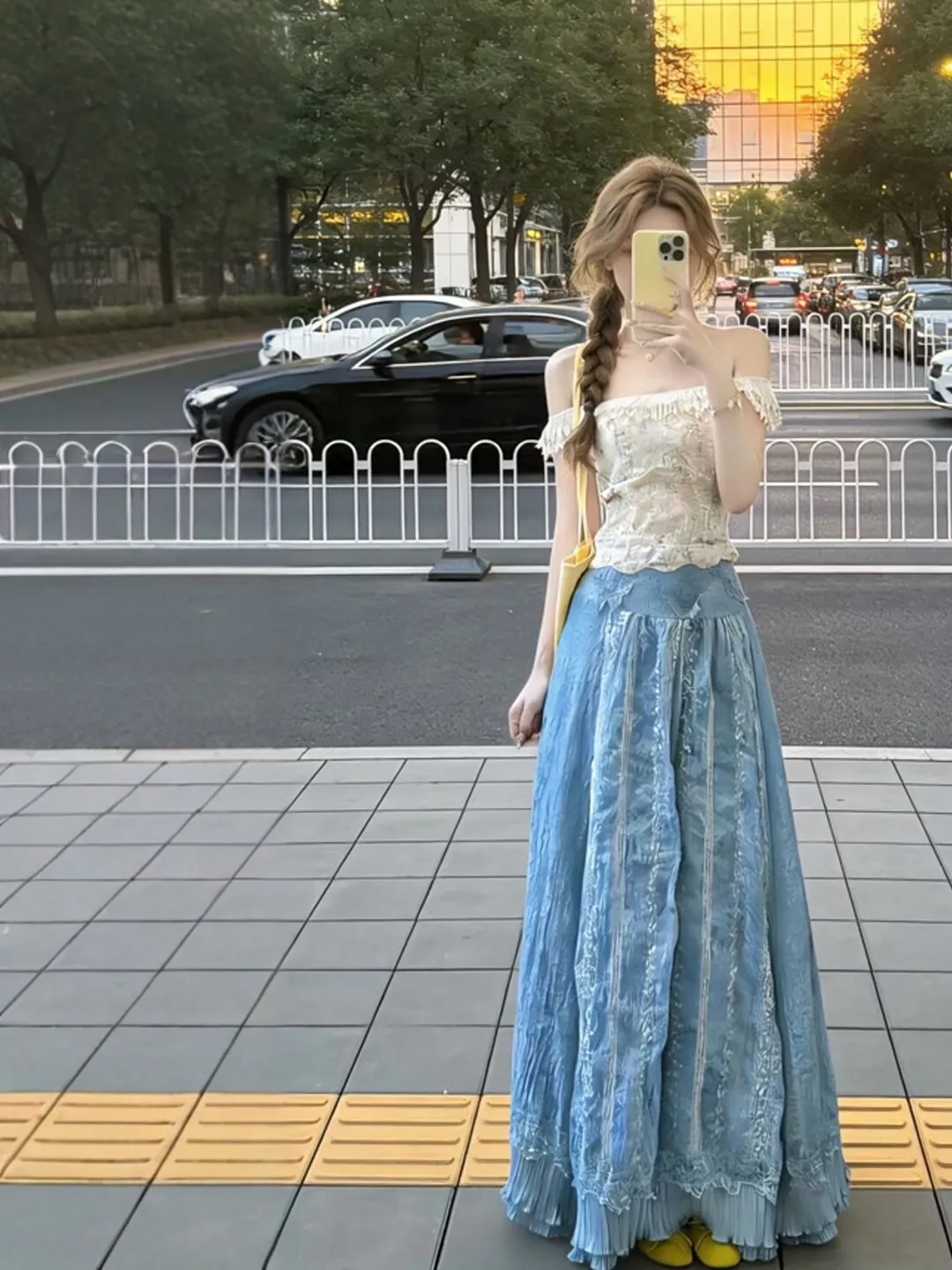 

Gentle Wind One Shoulder Top Half Skirt Two Piece Set Complete OOTD Summer 2026 Fashion Women's Comfortable Short Sleeve T-Shirt