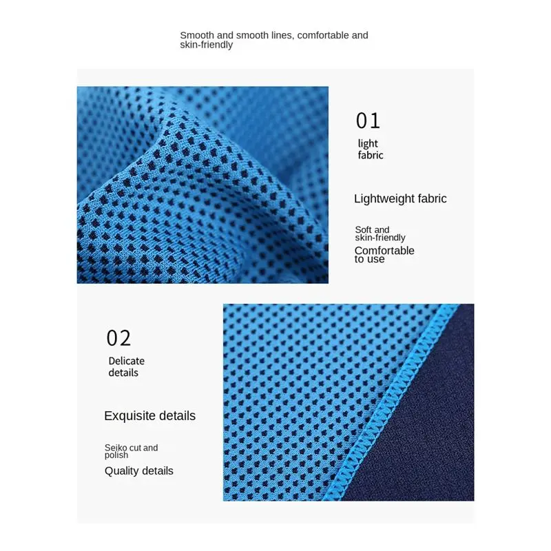 Toalla de Seda de Hielo AD12, Toalla Deportiva de Enfriamiento Instantáneo, Toalla Portátil para Viajes, Fitness, Running, Natación, con Bolsa de Silicona, Color Rosa