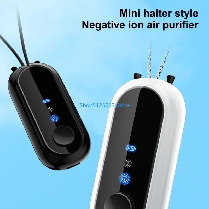 G8TC جهاز تنقية الهواء الصغير USB قابلة لإعادة الشحن القابل للارتداء ملمس ABS ABS ABS للسفر والمكتب