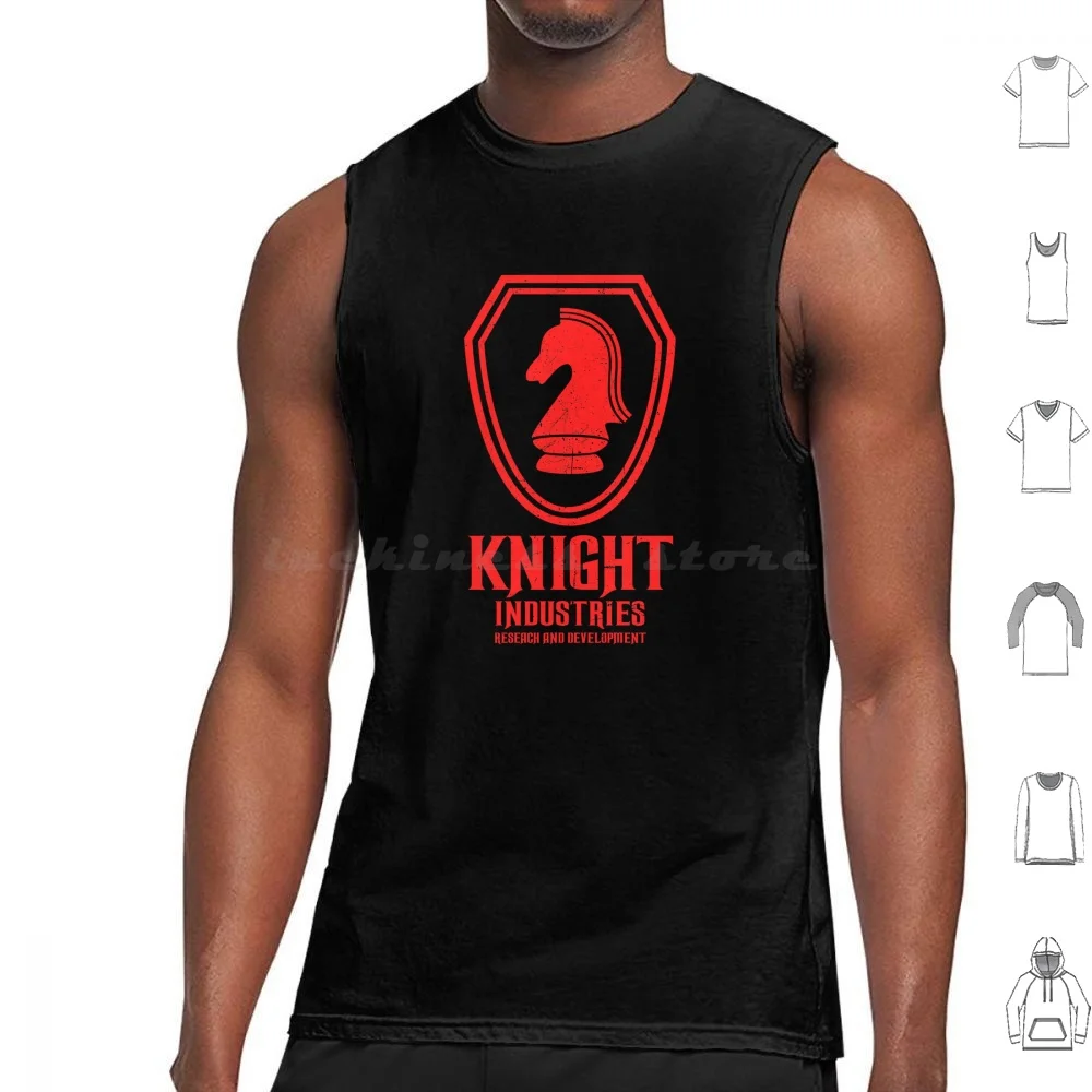 Knight Industries Tv Shows Tank Tops Vest Sleeveless Knight Rider 80s Kitt Retro Knight David Hasselhoff Rider Car