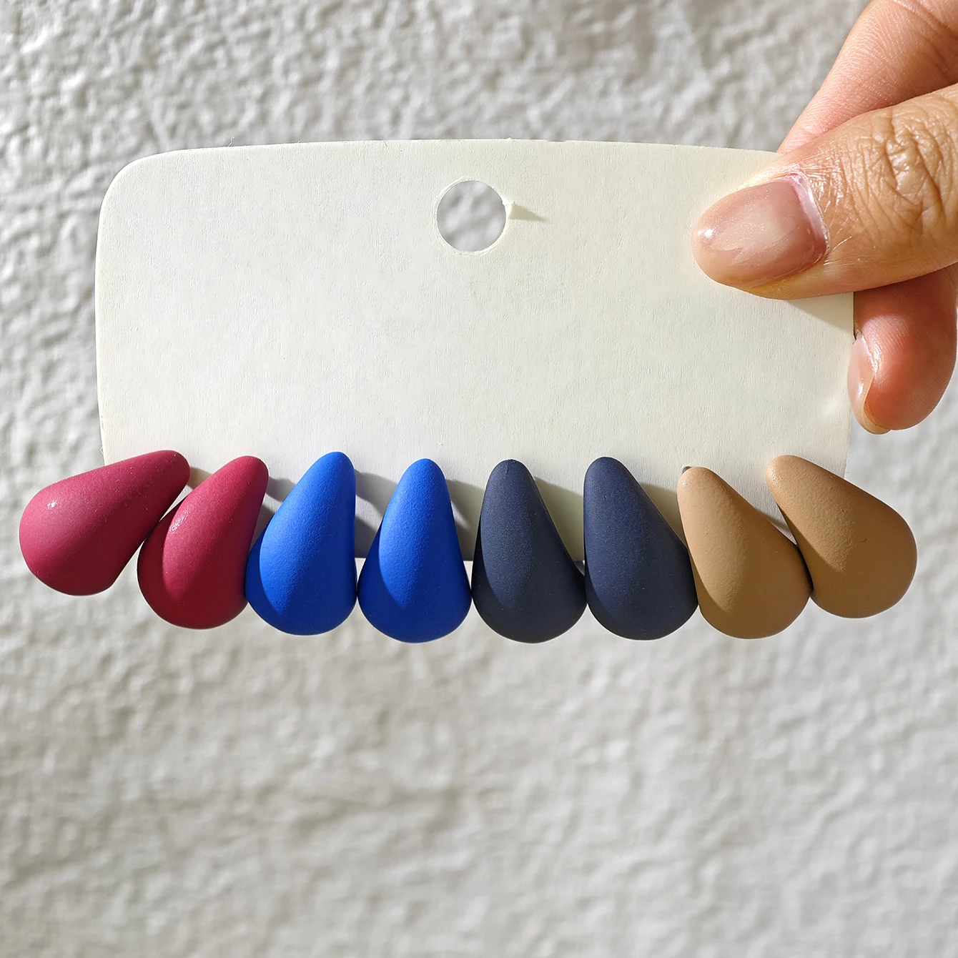 عبر الحدود الداكن الراتنج قطرة الماء الأقراط البني الطوب الأحمر اللون مطابقة لطيف الحلو اليومية عطلة القرط مجموعة #2