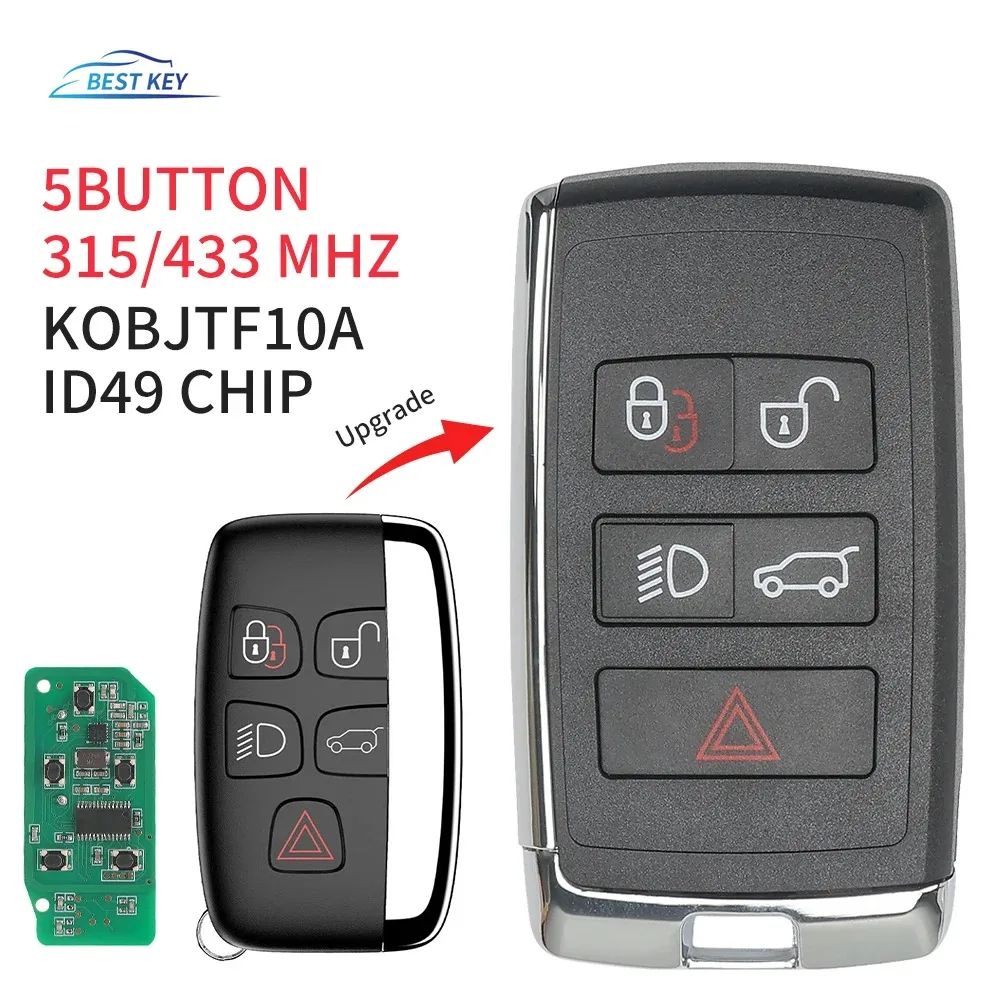 BEST KEY 315/434MHz Remote Key Fob Shell PCB Or Complete Key Fit Jaguar Land Rover Discovery 4 Freelander Range Rover Sport