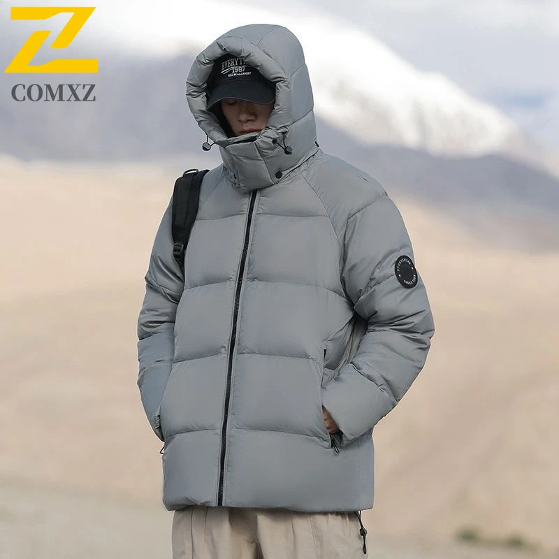 

2025 New Arrival Winter Men's Jacket Fashion Classic Stand Collar Warm Cold Proof Down Jacket Unisex Outdoor Ski Windproof Parka
