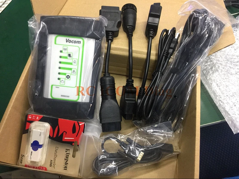 For V-olvo Vocom diagnostic tool with PTT 2.8 truck diagnostic scanner Vocom 88890300 WIFI SSD with CF53 laptop 8GB i5 Toughbook