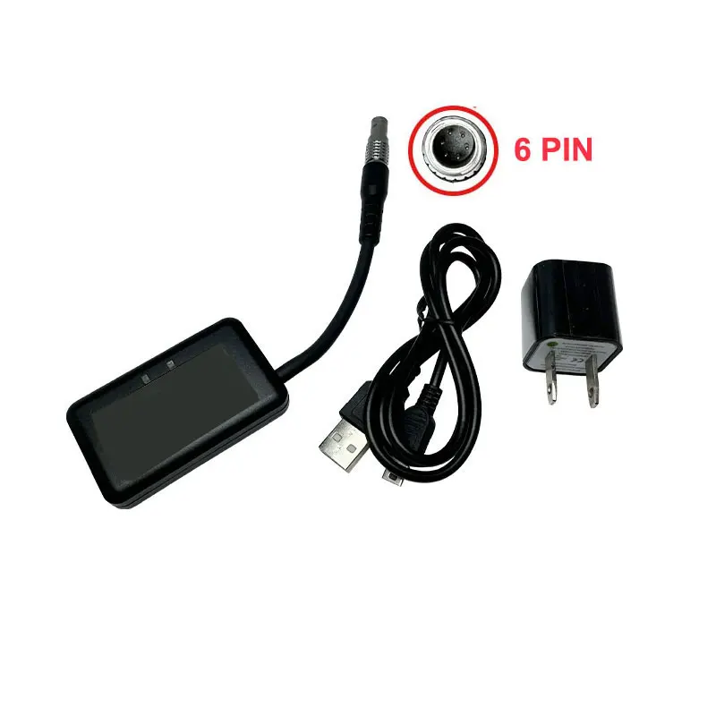 

6 Pin Bluetooth Adapter For Top-con Hirose Sokkia South Total Stations With Charger And Cable To USB Data Cable