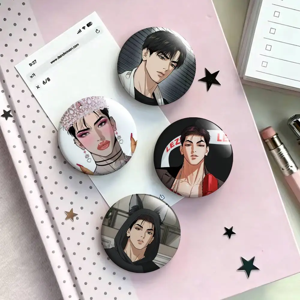 

J-Joo J-Jaekyung Laser Badge Creative Pins Brooch for Bag Clothes Hat Decor Gifts Fans Collect