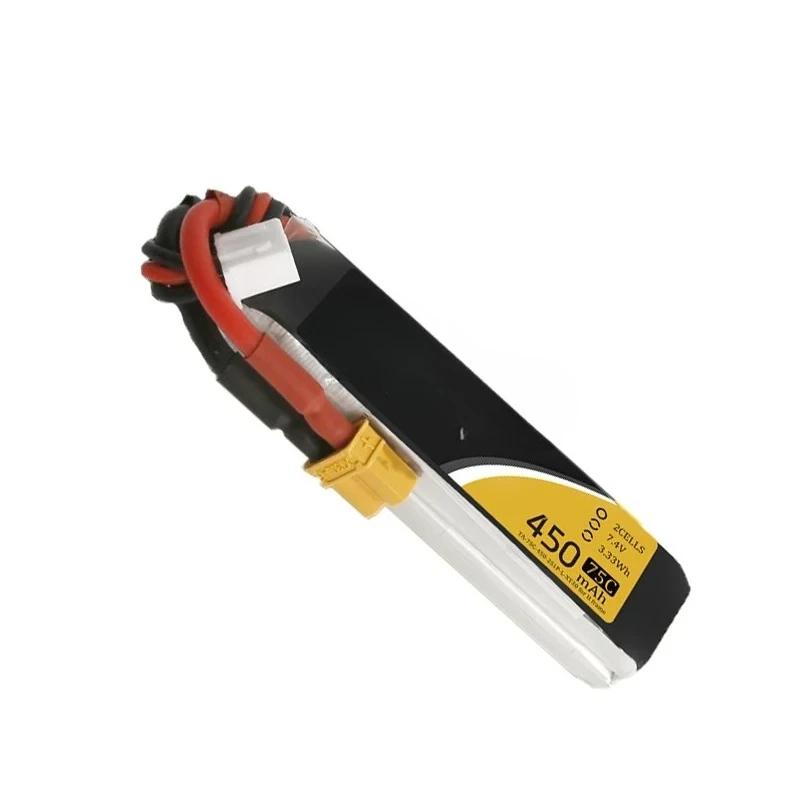For RC Helicopter Quadcopter FPV Racing Drone Parts 7.4V Drones Battery NEW TATTU 2S 7.4V Lipo Battery 450mAh 75C