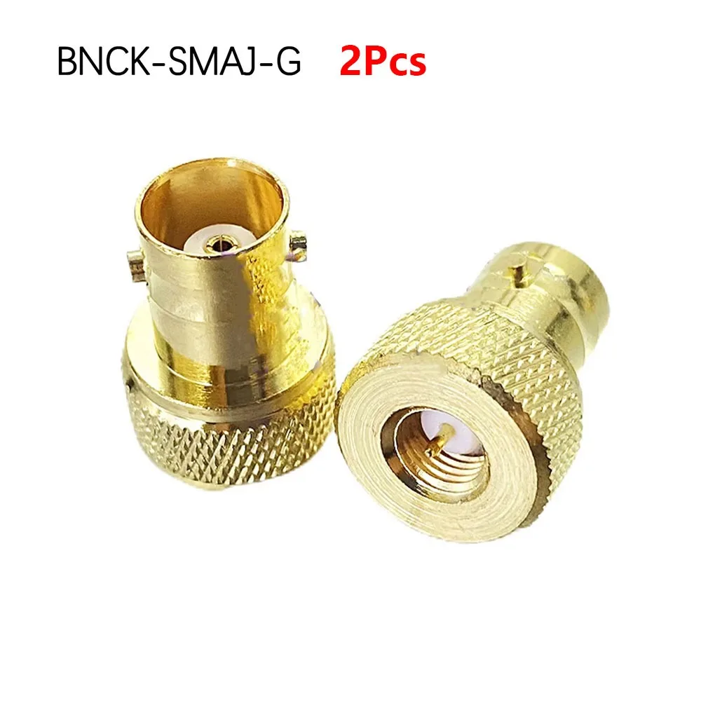 1/2Pcs SMA Male Female BNC to SMA Adapter Nickel Plated Compact Lightweight RF Coaxial Adapter Color Coded Gold Silver Black