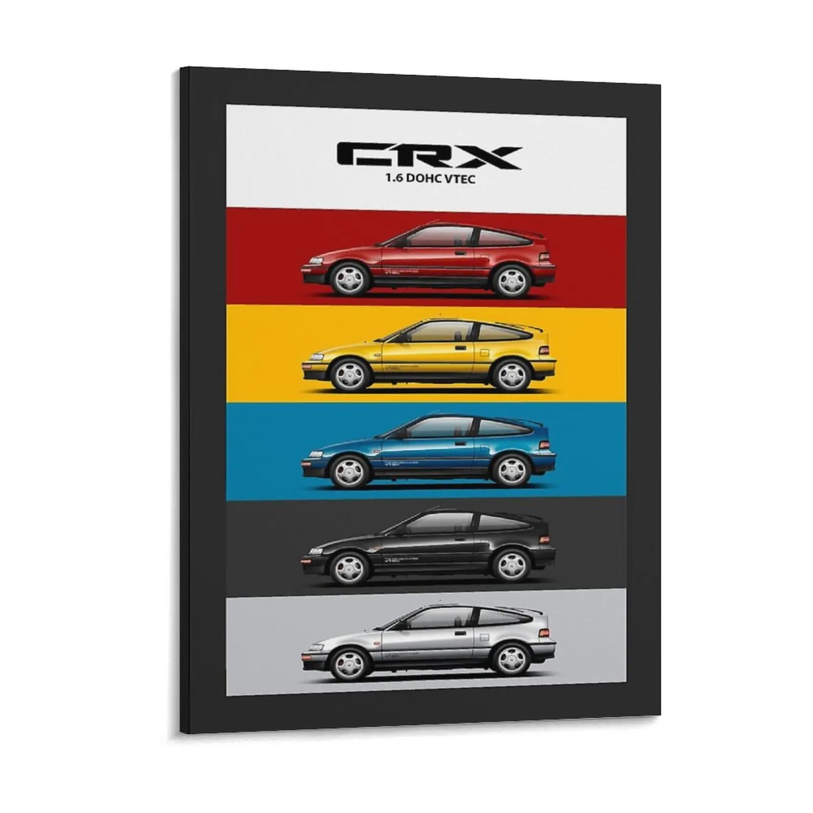 1995 Classic Crx Del Sol Si Prelude 4Gen Legend Canvas Painting Mural Designs Garage Cinema Framed Wall Paintings