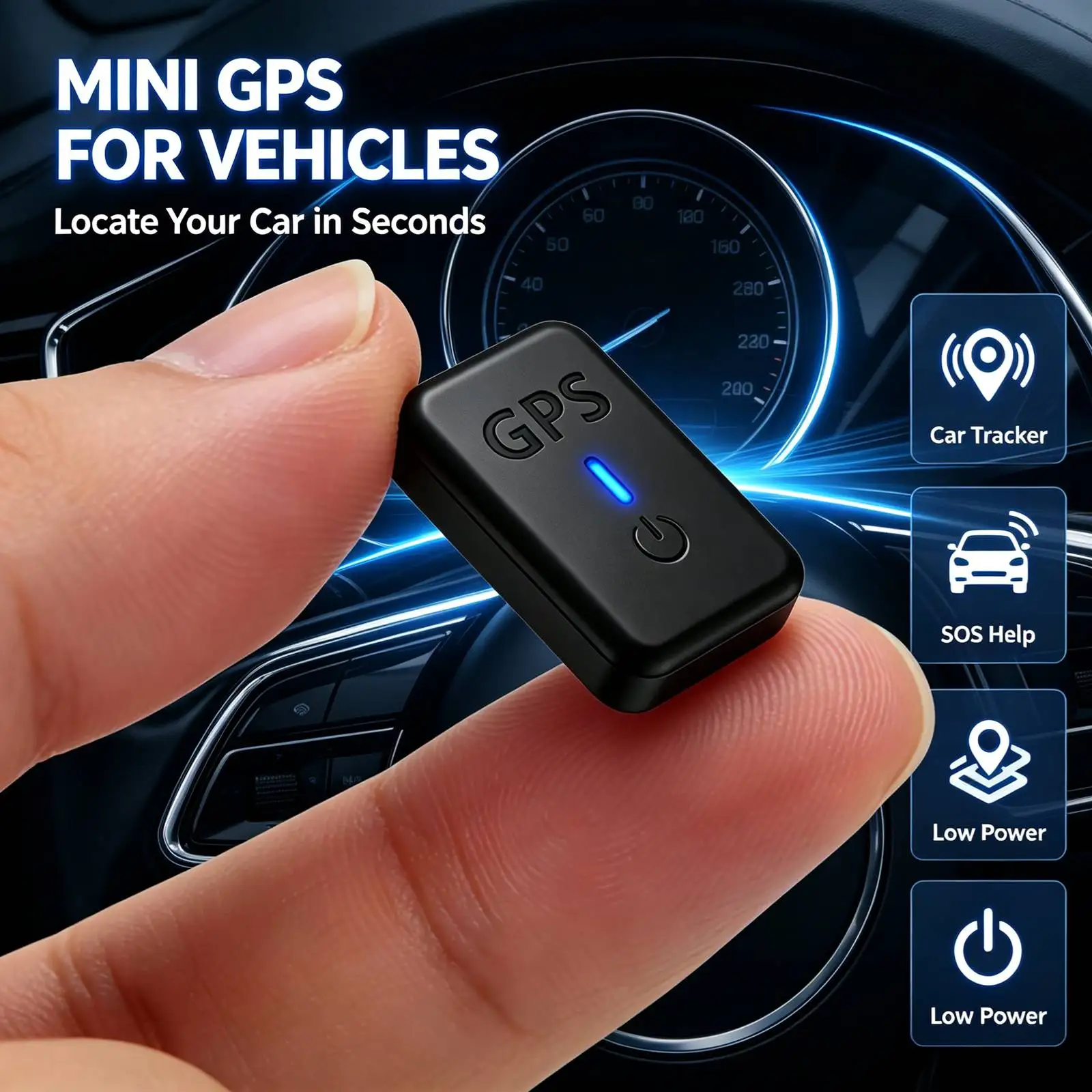 Y18 Mini GPS Tracker, Hidden Real‑Time GPS Locator with Geo‑Fence Alert, Long Standby Battery, Magnetic Discreet Tracking Device, Anti‑Theft GPS Tracker for Vehicles Car Motorcycle Truck Assets Monitoring