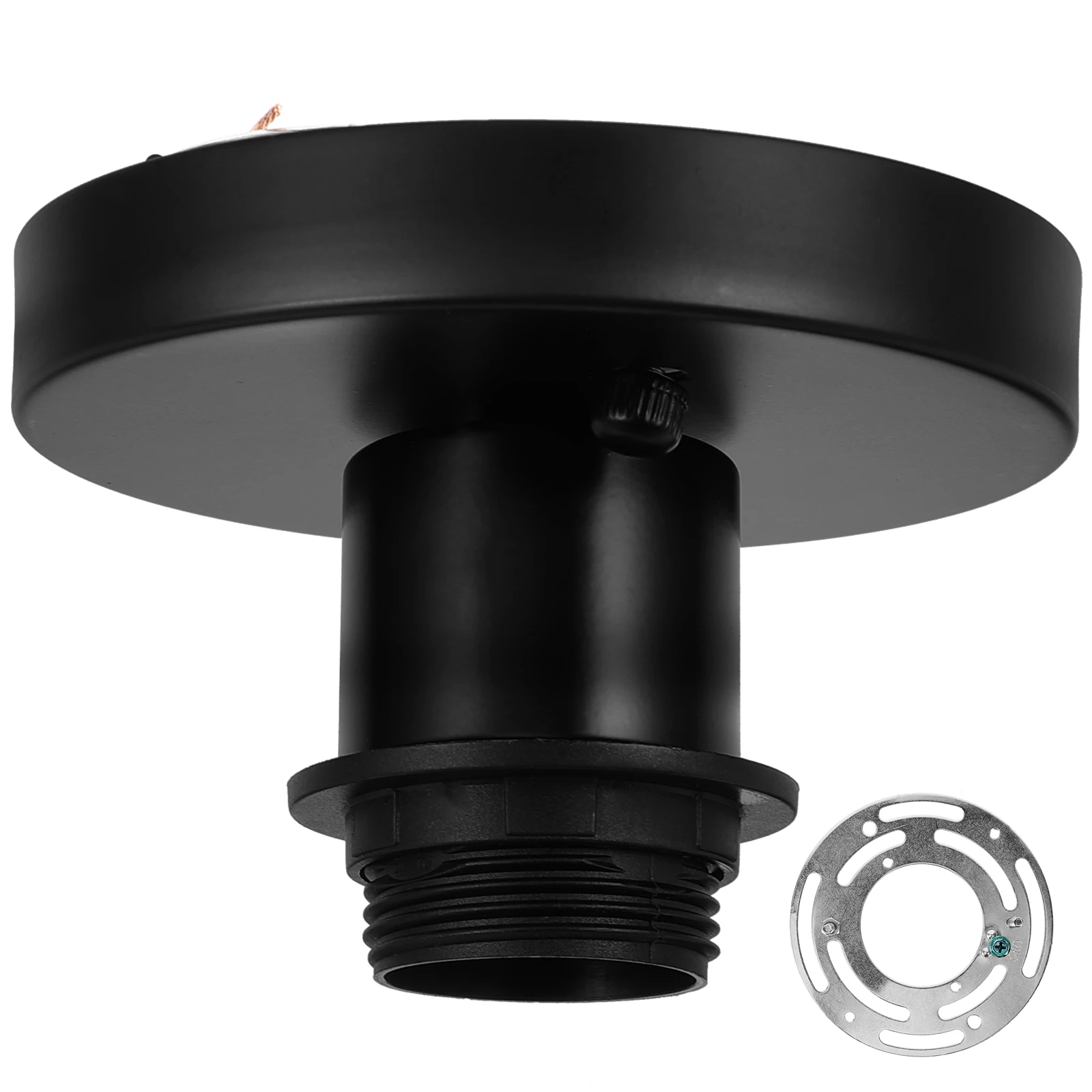 

Lamp Holder Accessories Light Socket Bulb Adapter Belt Ring Pendant Lampholder Metal Touchable Sockets Replacement with Screw