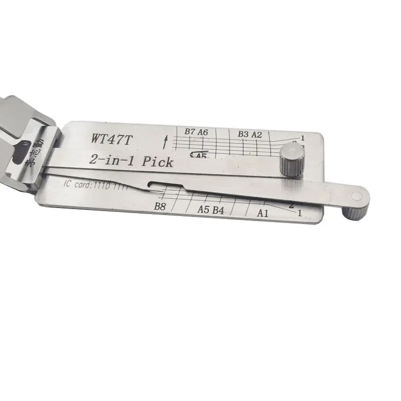 Lishi WT47T 2 in 1 Lock Pick Decoder Ignition Car door open for BAIC Senova Model Vertical milling