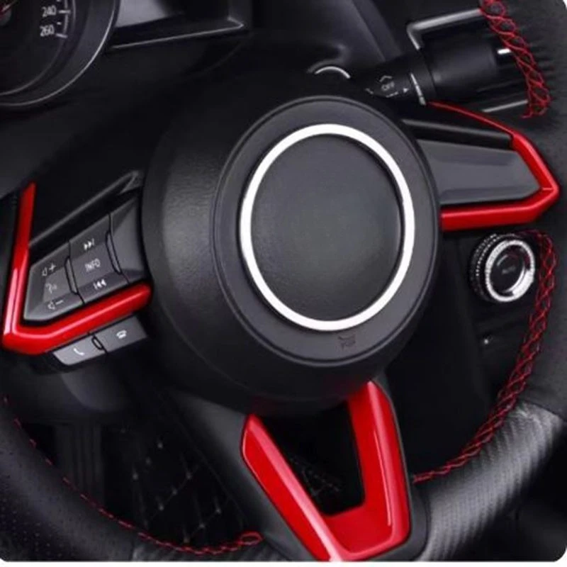 For Mazda 3 6 CX3 CX-3 CX-5 CX5 CX8 CX 9 Axela ATENZA 2017 2018 2019 3Pcs Car Steering Wheel Trim Sequins Cover Sticker