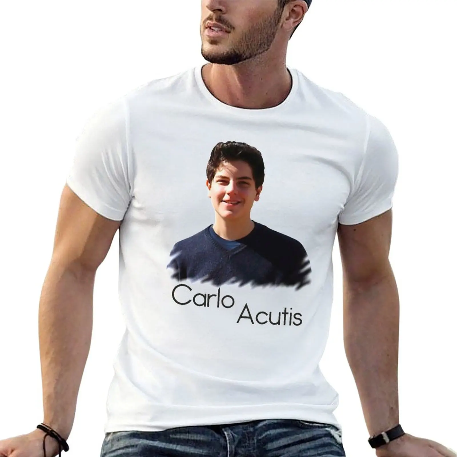 

cotton shirt t t man Carlo heavy Acutis summer shirt man T-Shirt