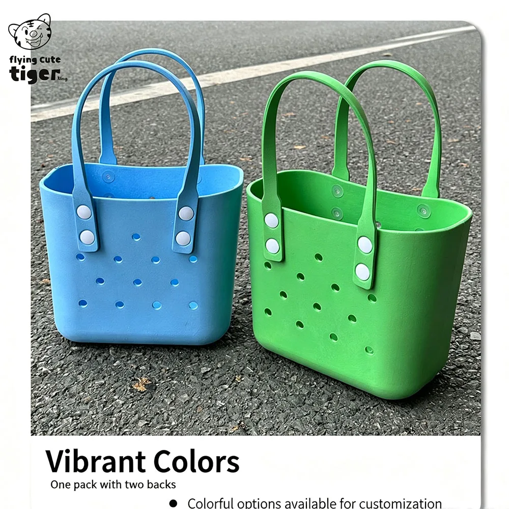 Bento-Tasche im koreanischen Stil, neues Modell, Eva Beach DIY, perforiert, modische Outdoor-Handtasche, tragbar, wasserdicht, schlicht – Detail 9