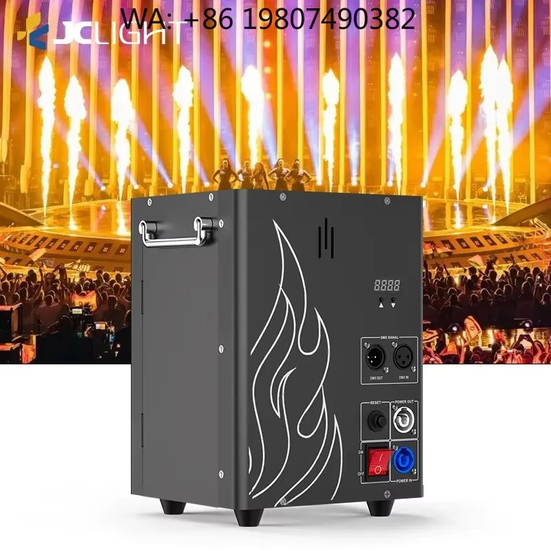 DMX Controlled Electronic Flame Projector Realistic Spray Fire  for DJ Halloween Festival Stage Atmosphere Effect Gear