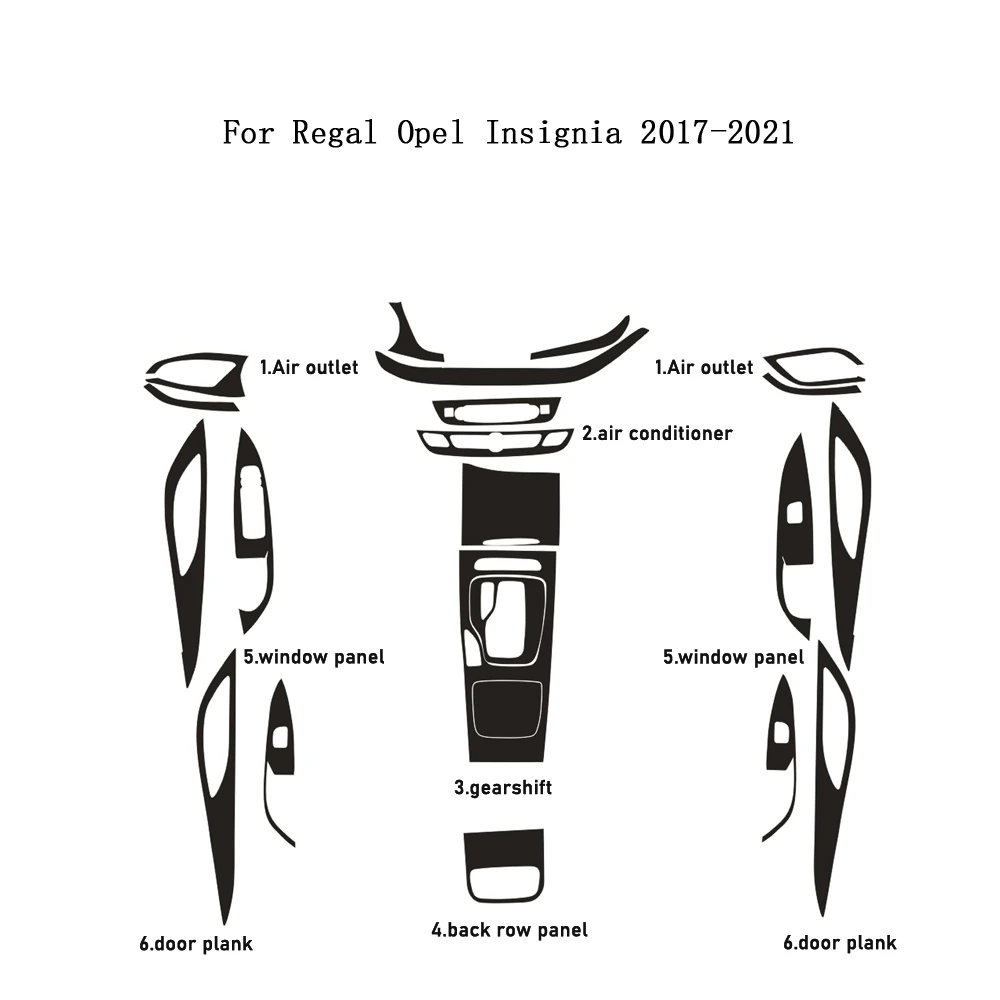 For Regal Opel Insignia 2017-21 Interior Central Control Panel Door Handle  Stickers Decals Car Styling Accessorie