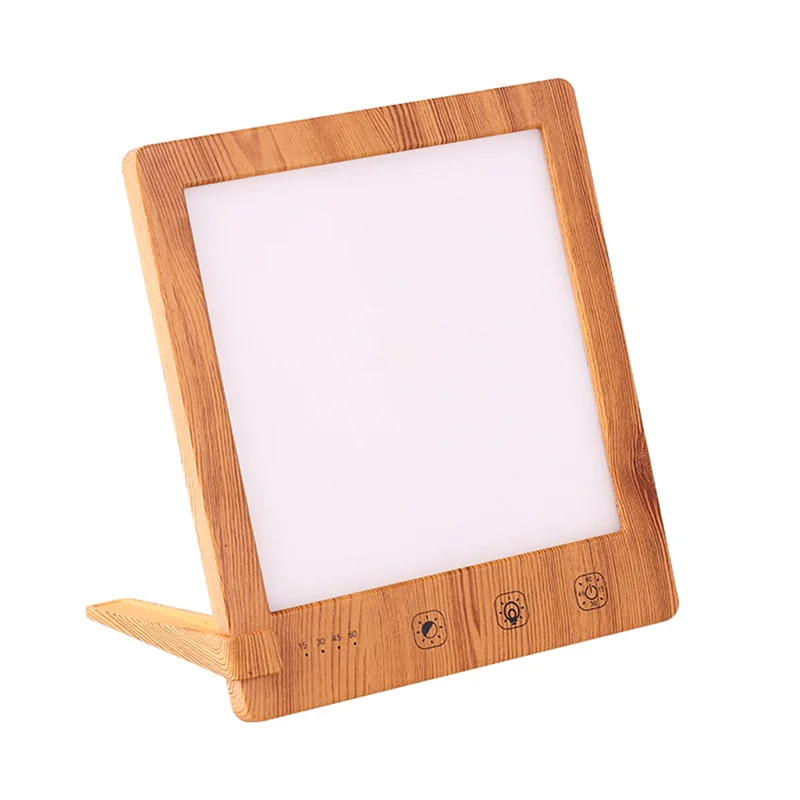 N08R Fluorescent Desk Lamp 10000 Lux Bedside Light Lamp UV-Free LED Simulated Sunlight Touch Control With Support Stand