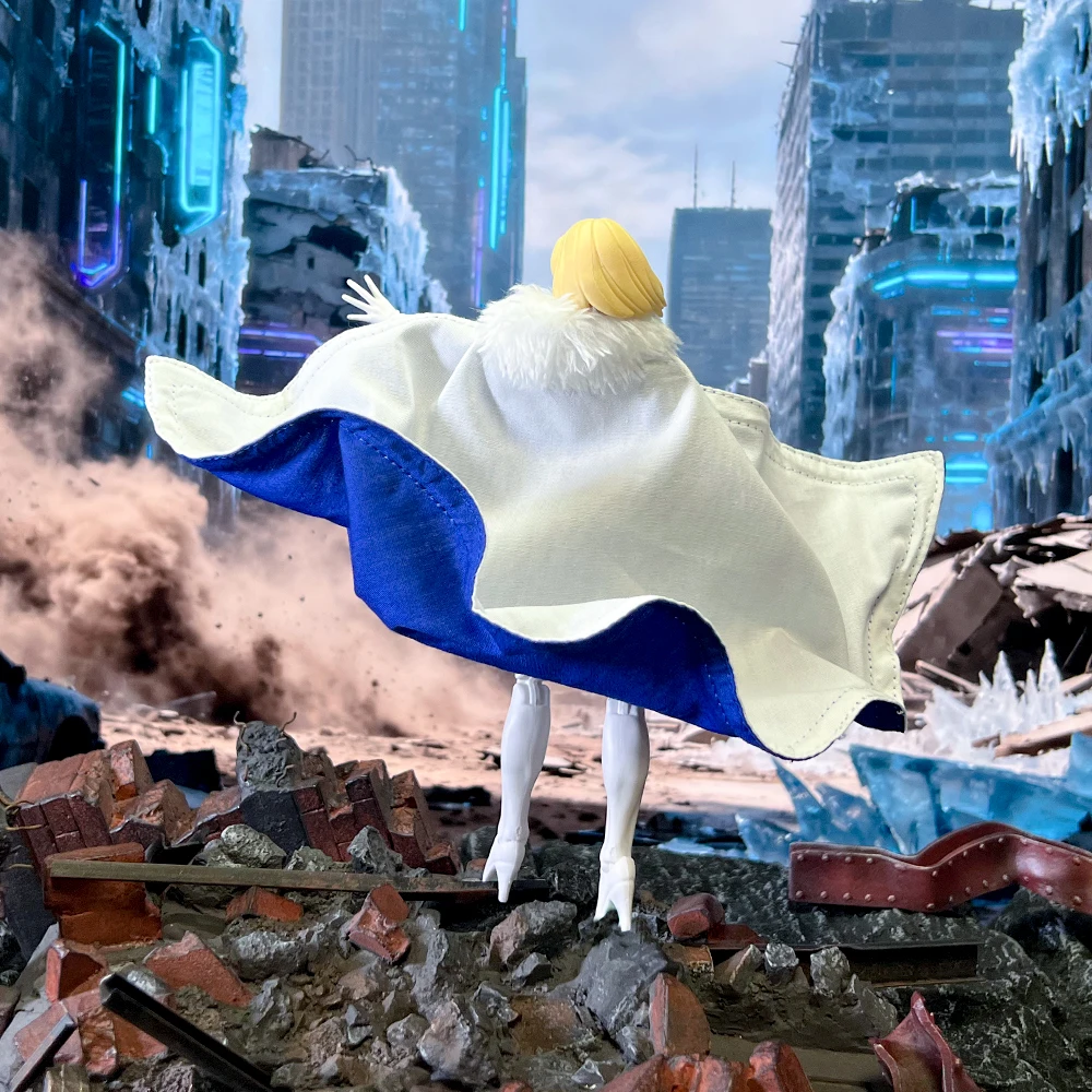 اليدوية 1/12 مقياس أنثى شخصية كوميدية الأبيض الملكة X-Men 97 الوجهين عباءة اكسسوارات ل 6in عمل نموذج لجسم