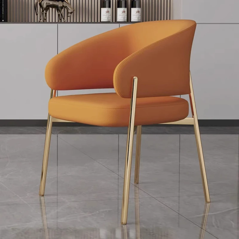 كراسي تناول الطعام المخملية الخفيفة الفاخرة لغرفة الطعام الفاخرة وغرفة المعيشة كرسي المطبخ الأنيق Y Hermoso أثاث غرفة الطعام #5