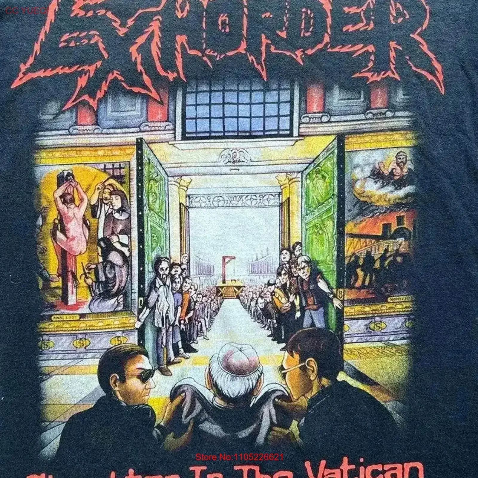 Черная футболка Exhorder Band из хлопка, полный размер S 5XL VK199, винтажная стираная универсальная футболка с рисунком, слегка мягкий топ для повседневной носки