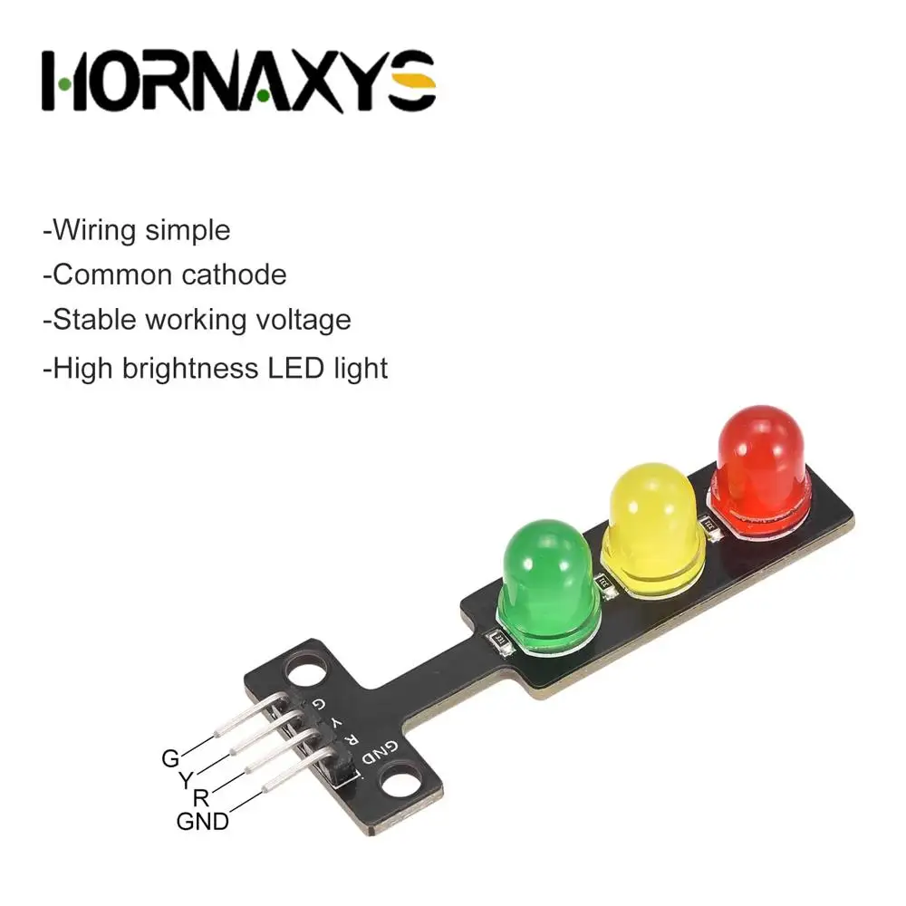 5/10pcs Mini 5V Traffic Light LED Display Module for Arduino Red Yellow Green 5mm LED RGB -Traffic Light DIY Electronic Kit