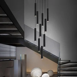 Modern home decor led lights pendant light lamps forstaircase Chandeliers for living room hanging light indoor lighting
