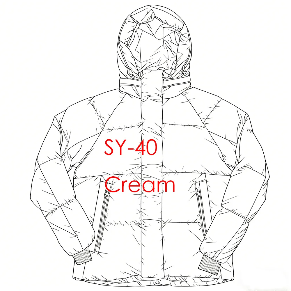 

SY-40 Winter Men's Plush Thick Warm Hoodie Casual Fashion down Jacket Streetwear Clothing