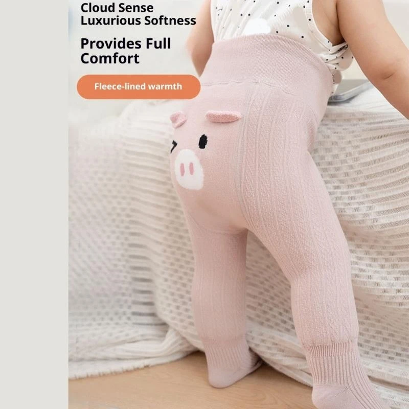 

Усиленные леггинсы на флисовой подкладке для девочек, эластичные детские термоштаны, нежные для кожи, одежда на весь сезон, A2UB