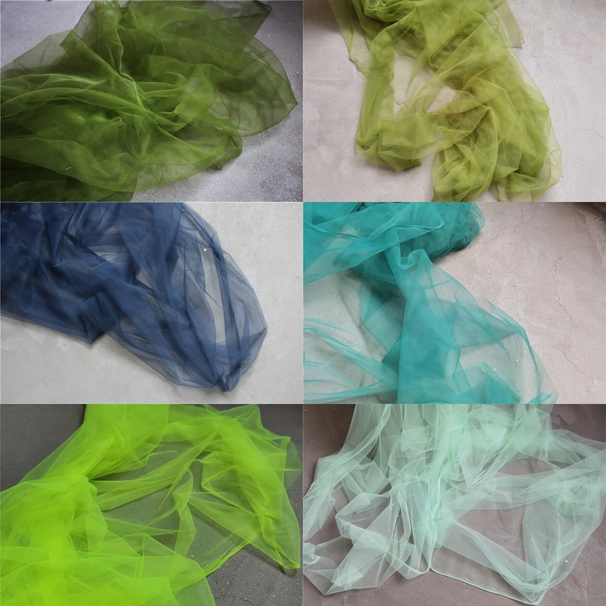 100cm Stretch Mesh Tulle Fabric Green Blue DIY Background Decor Scarf Headdress Veil Skirt Wedding Dress Designer Fabric