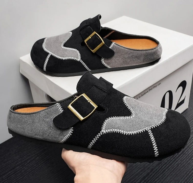 Neue Jugendliche Weichsohlige Lässige Ein-Fuß-Lazy-Schuhe für Herren, Baotou-Herren-Hausschuhe für den Außenbereich – Detail 10