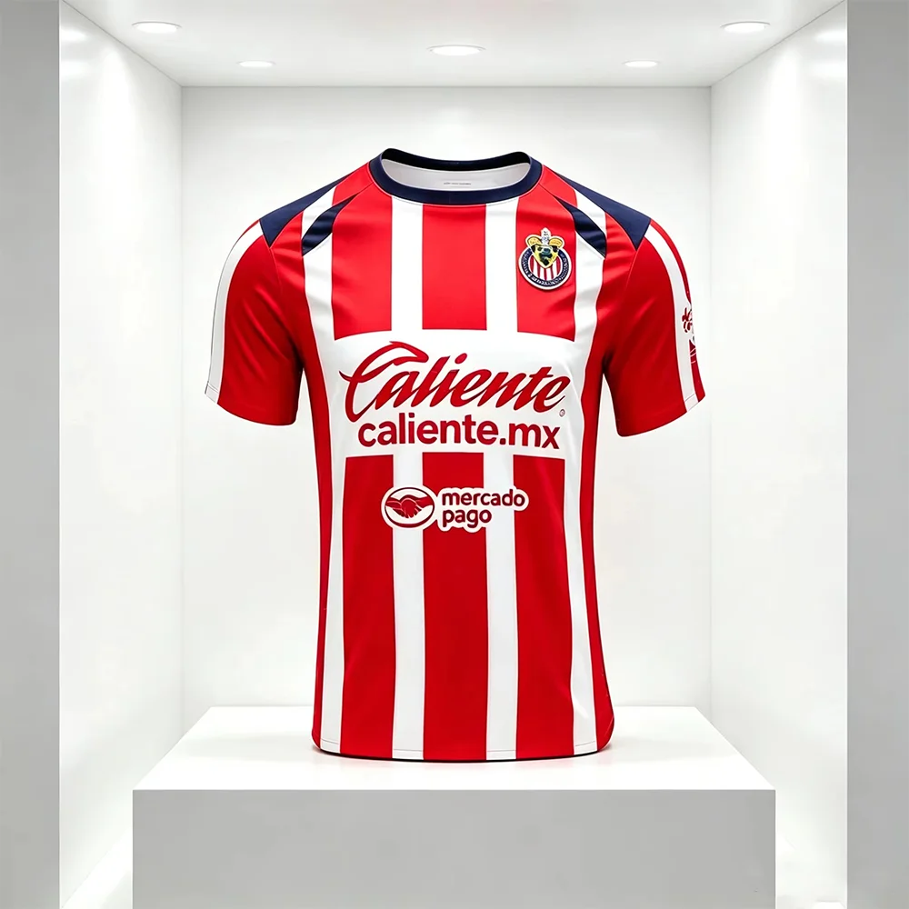 26/27 New Season Guadalajara Chivas Kids Soccer T-Shirt  Printed Quick-Dry Short-Sleeve Sports Tee  Matching Family Styles