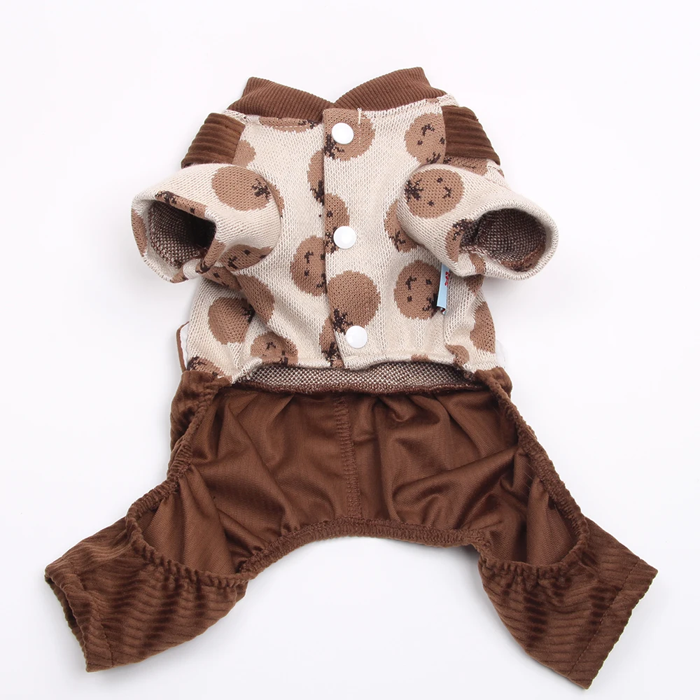 Boy Dog Cat Jumpsuit Rompers with Cartoon Design Pet Puppy Coat Jacket Autumn/Winter Ouffit