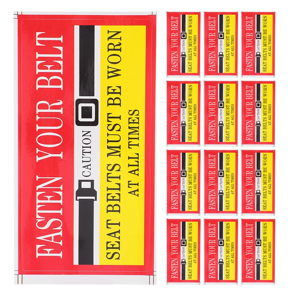 

72 Safety Belt Reminder Stickers Vehicle Stickers Fasten Caution Sticker Labels for Cars Trucks Road Safety Belt Alert