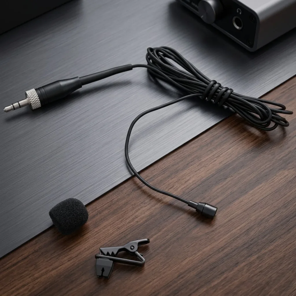 Microfone de Lapela Profissional com Clipe para Sistema Sem Fio Sennheiser G3 G4, Conector de 3.5mm com Trava, Preto